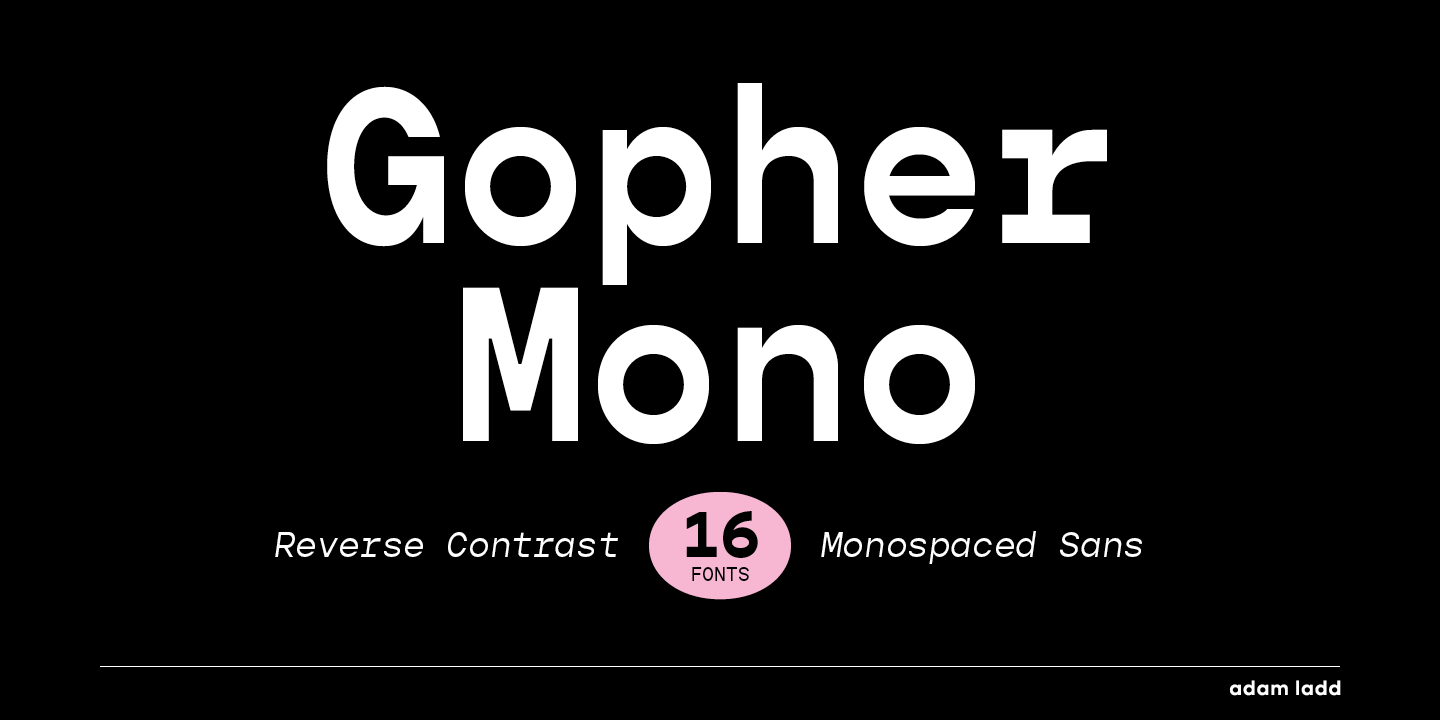 Ejemplo de fuente Gopher Mono #1